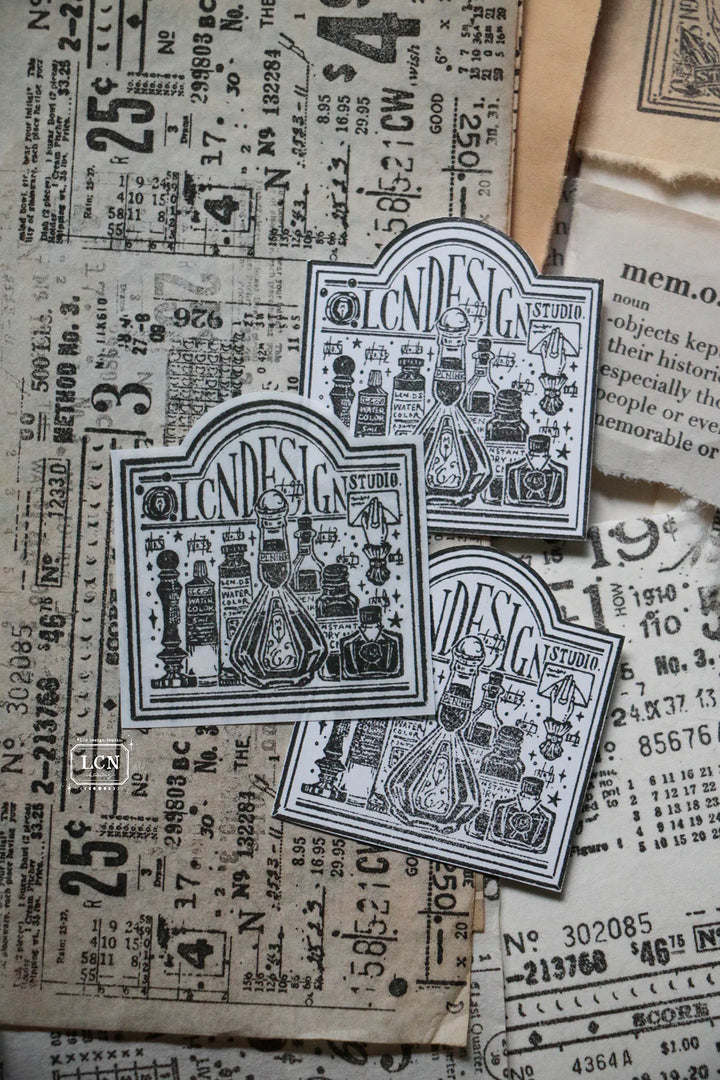 Ink Signboard Wooden Stamp