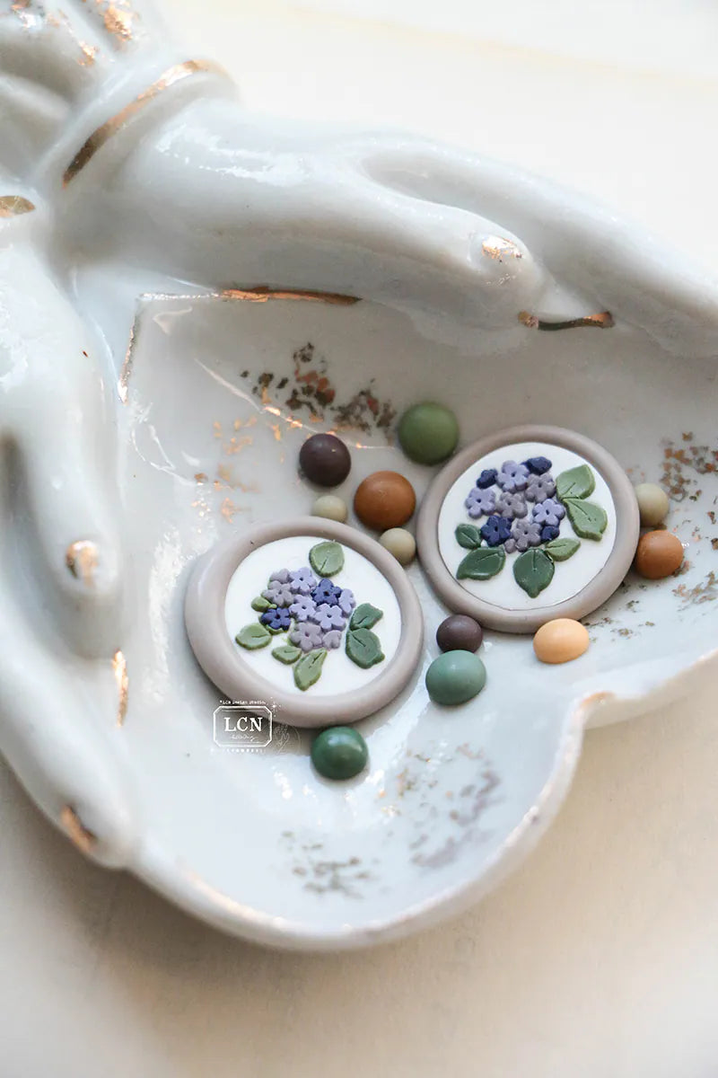 LCN Hydrangea Mini Wax Seal Stamp Set