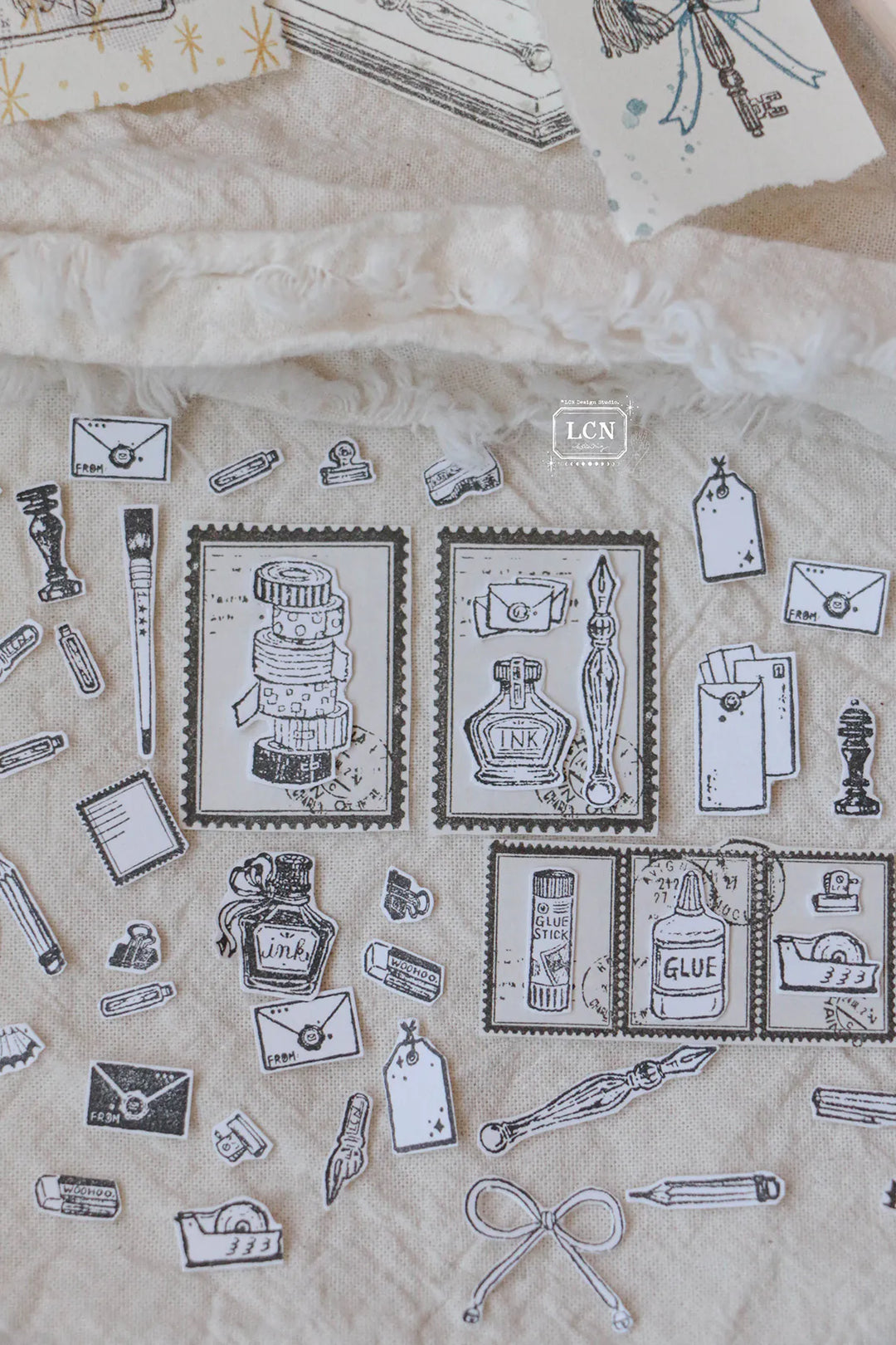 On the Desk II Wooden Stamp Set