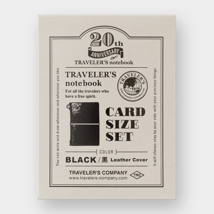 TRAVELER’S notebook Card Size 20th Anniversary Set | Black | Limited Edition