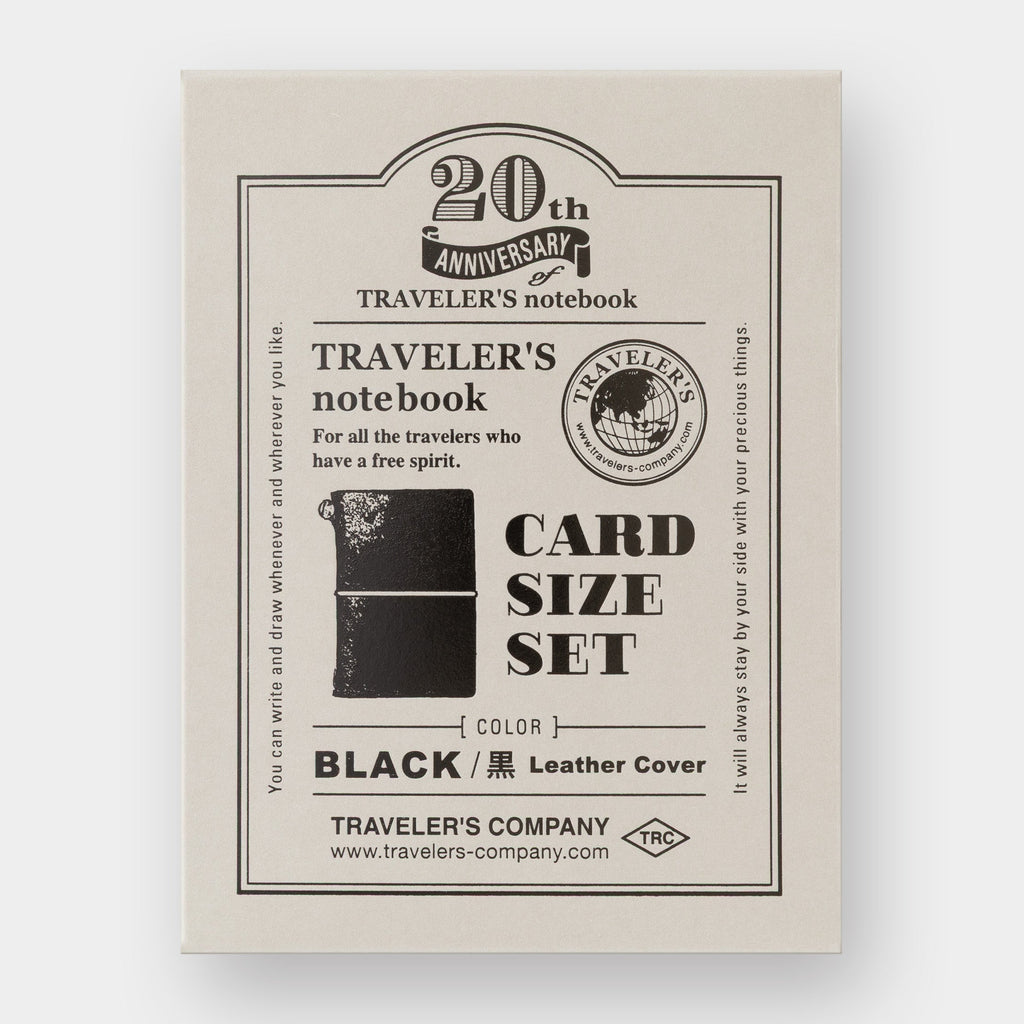 TRAVELER'S notebook Card Size 20th Anniversary Set | Black