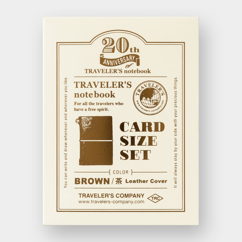 TRAVELER'S notebook Card Size 20th Anniversary Set | Brown