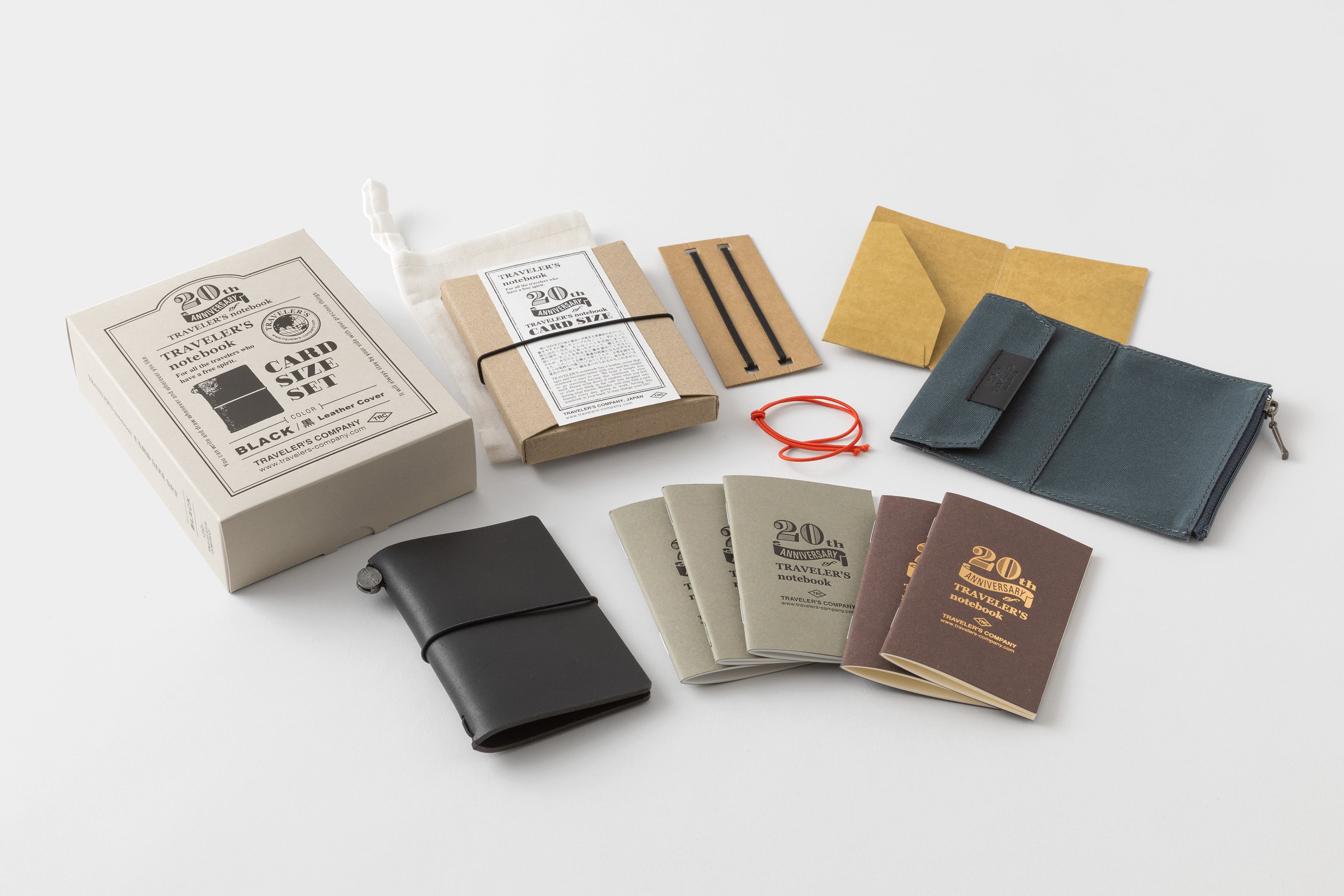 TRAVELER'S notebook Card Size 20th Anniversary Set | Black