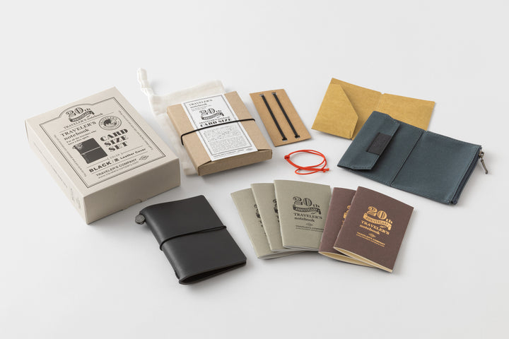 TRAVELER’S notebook Card Size 20th Anniversary Set | Black | Limited Edition