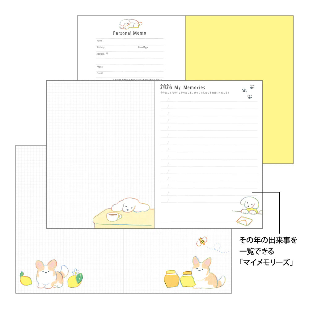 2026 Pocket Weekly Diary | Dog