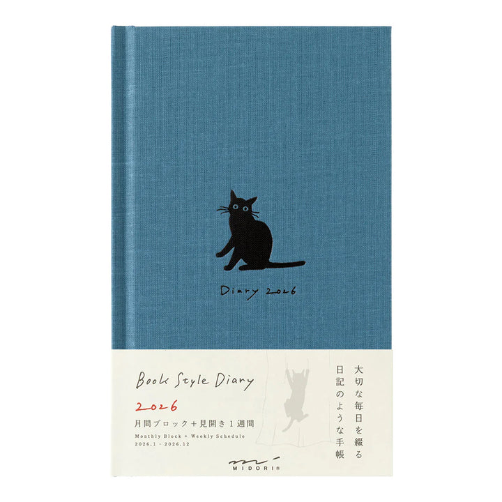 2026 Weekly Diary Book | Navy Cat