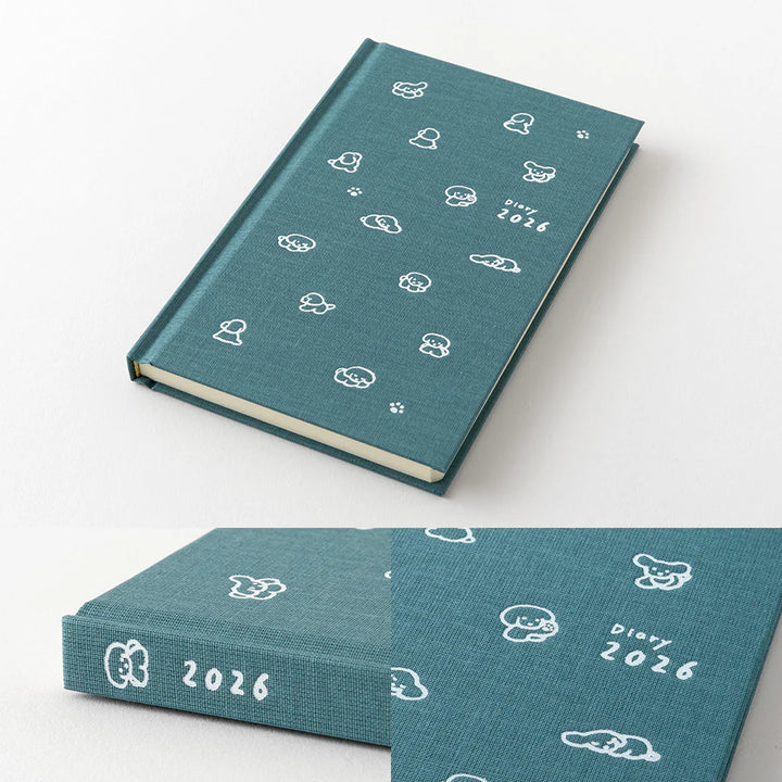 2026 Weekly Diary Book | Teal Dog