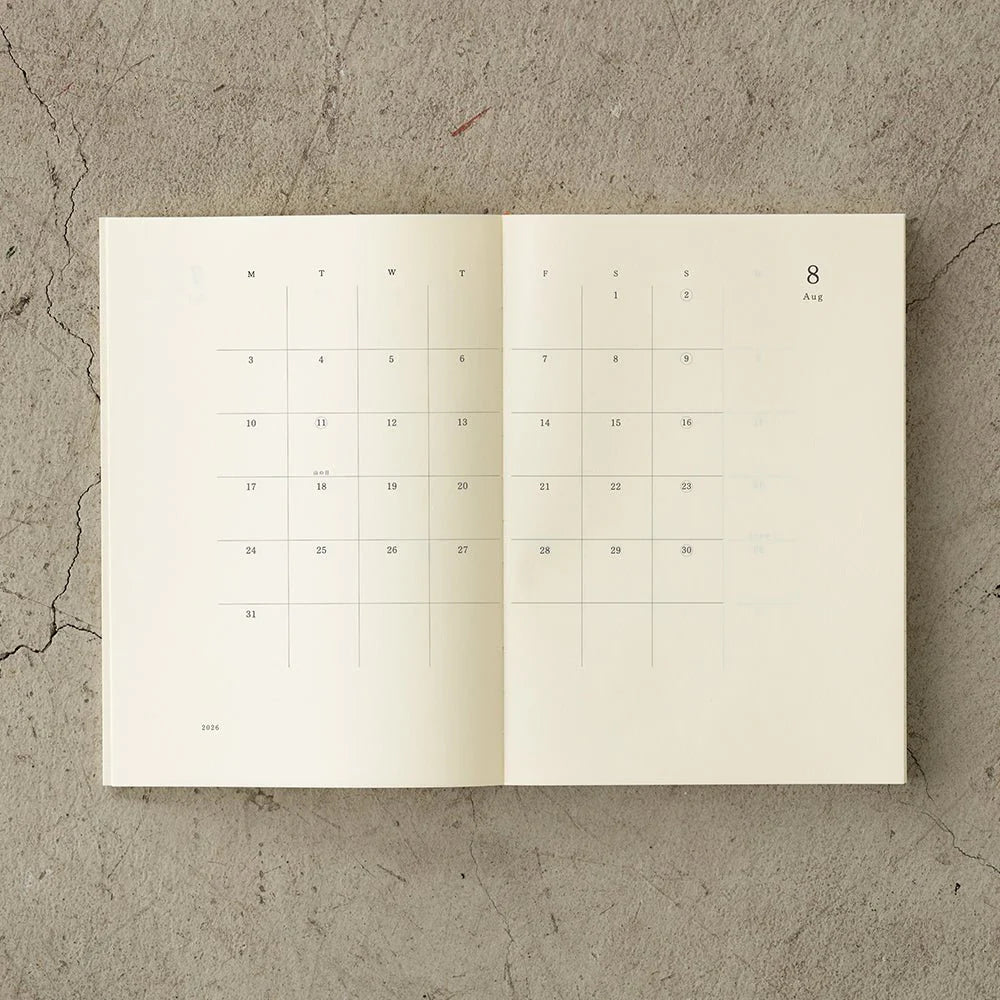 2026 MD Notebook Diary Planner Thin | A5 Grid
