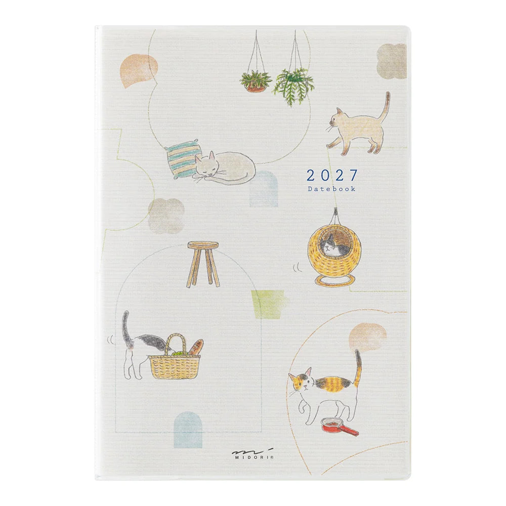 Midori 2026 Pocket B6 Weekly Diary | Cat