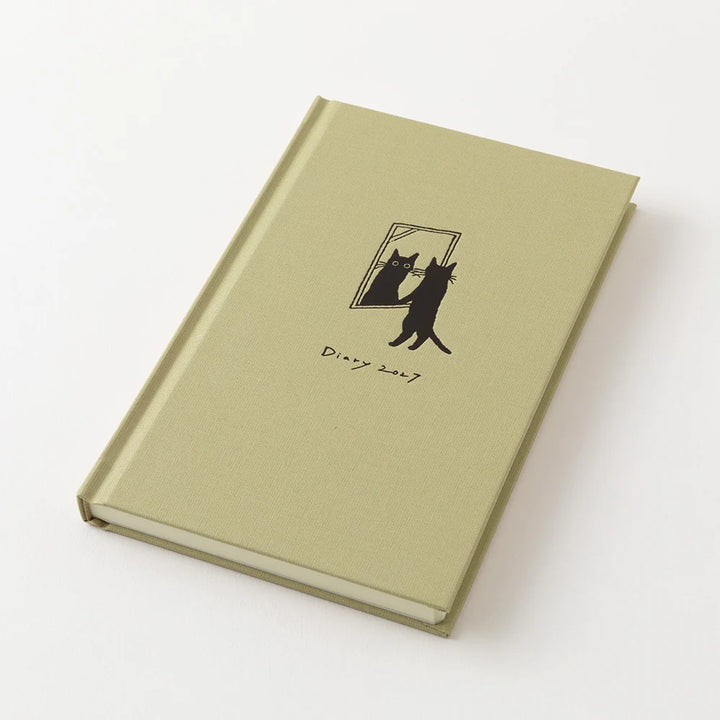 Midori 2027 Weekly Diary Book | Beige Cat