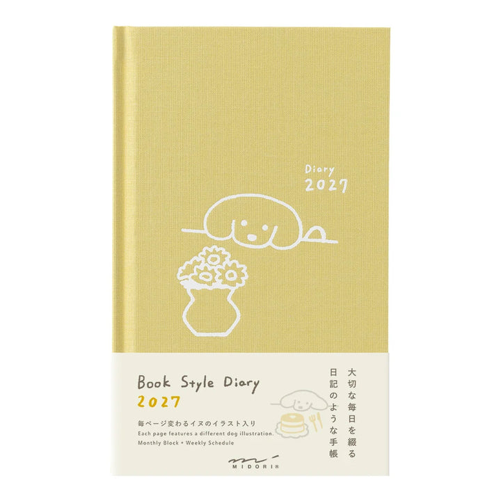 Midori 2027 Weekly Diary Book | Yellow Dog