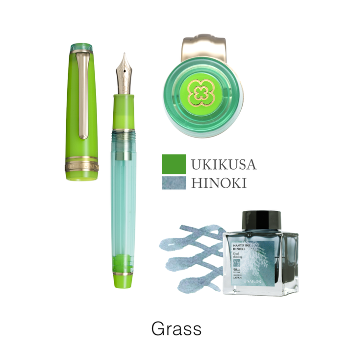 Pro Gear Slim Manyo #2 Fountain Pen Set | Grass | Limited Edition *