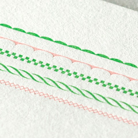 Letterpress Letter Set | Pink Frame