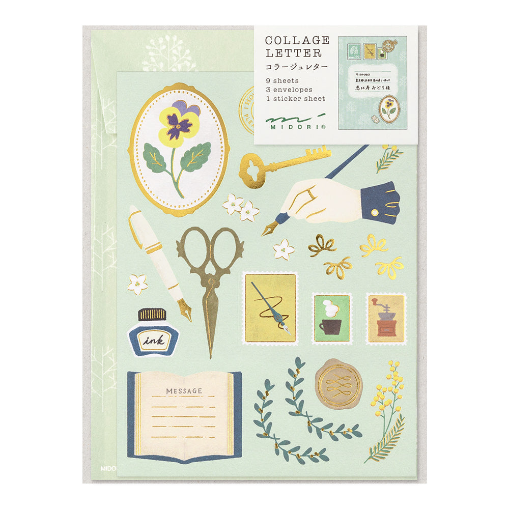 Stationery Collage Letter Set