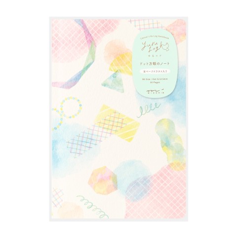 Watercolor Yuru Log Dot Grid Notebook