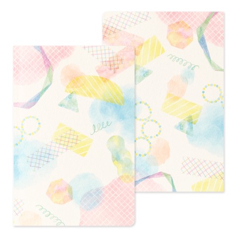 Watercolor Yuru Log Dot Grid Notebook