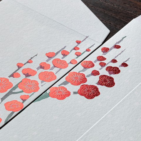 Winter Snow Plum Letter Envelope