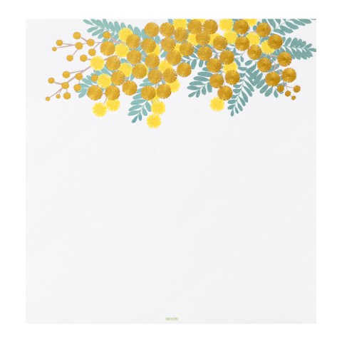 Spring Mimosa Letter Pad | Foiled-Stamp Paper