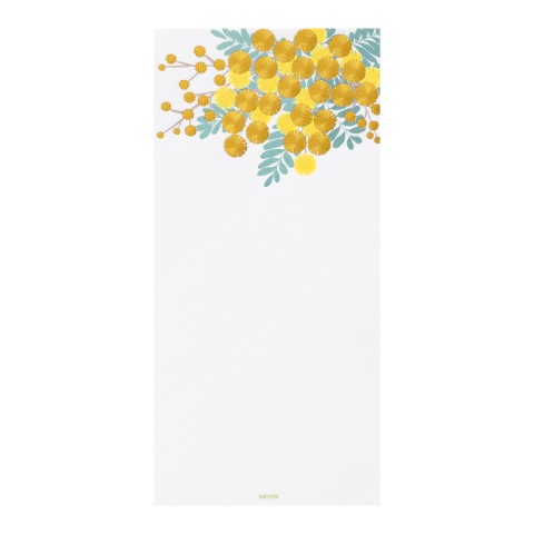 Spring Mimosa Message Pad | Foiled-Stamp Paper
