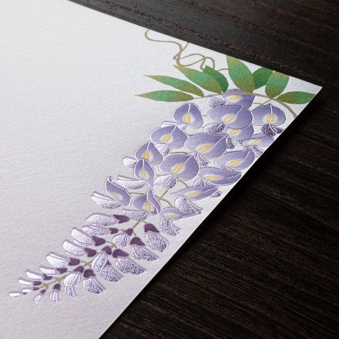 Summer Wisteria Letter Pad | Foiled-Stamp Paper