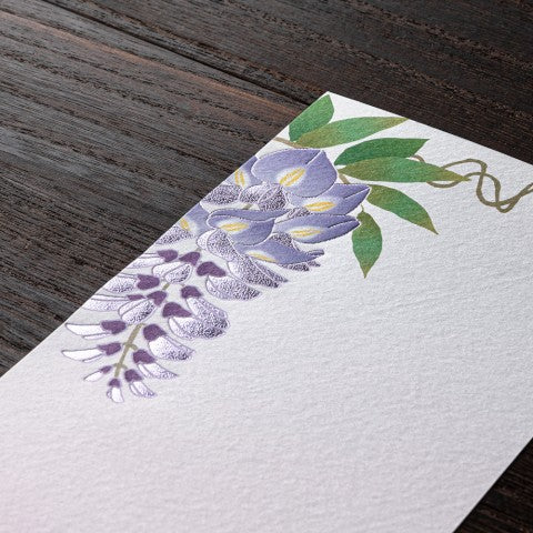 Wisteria Message Pad | Foiled-Stamp Paper