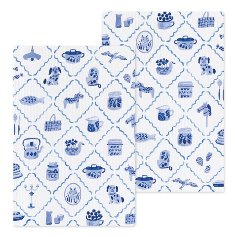 Blue Nordic Yuru Log Dot Grid Notebook