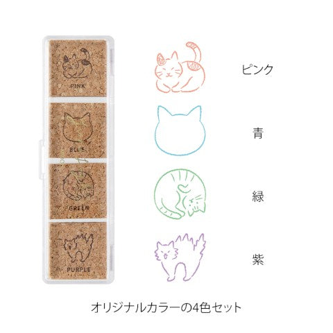 Yuru Log Pre-Inked Paintable Stamp | Cat