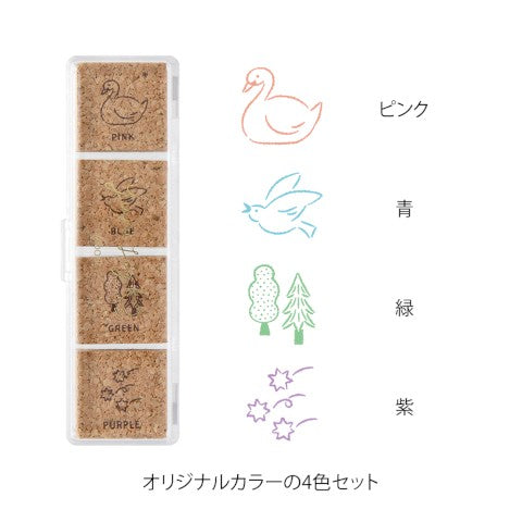 Yuru Log Pre-Inked Paintable Stamp | Forest