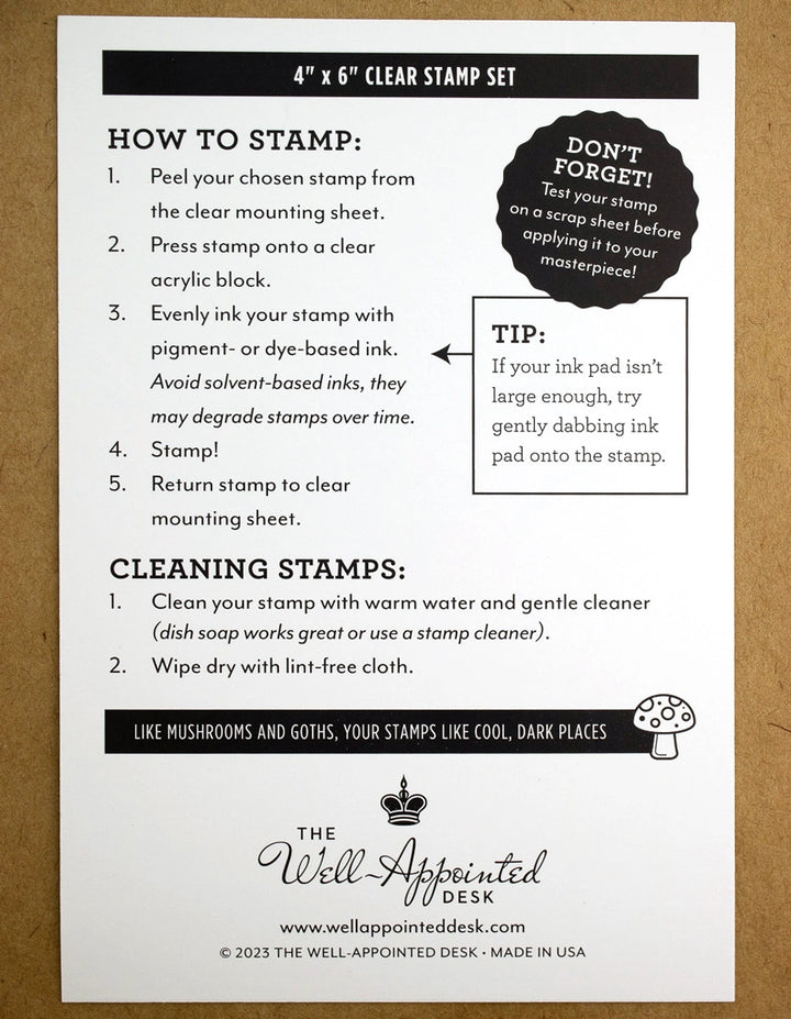 Nib and Ink Clear Stamp Set