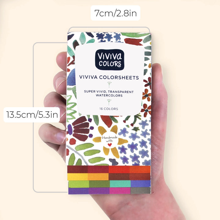 Viviva Colorsheets Sketcher Set | 16 Watercolors with Brush