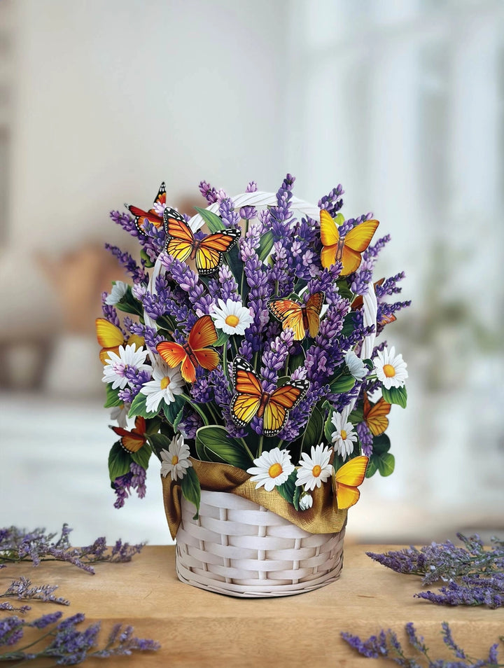 Lavender and Butterflies Large Pop-Up Card