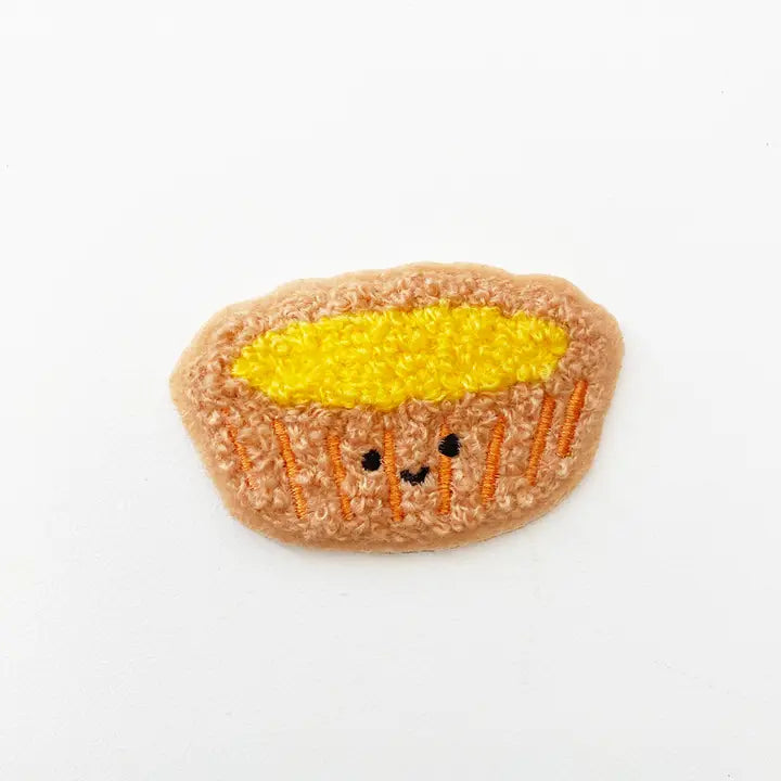 Egg Tart Stick On Chenille Patch