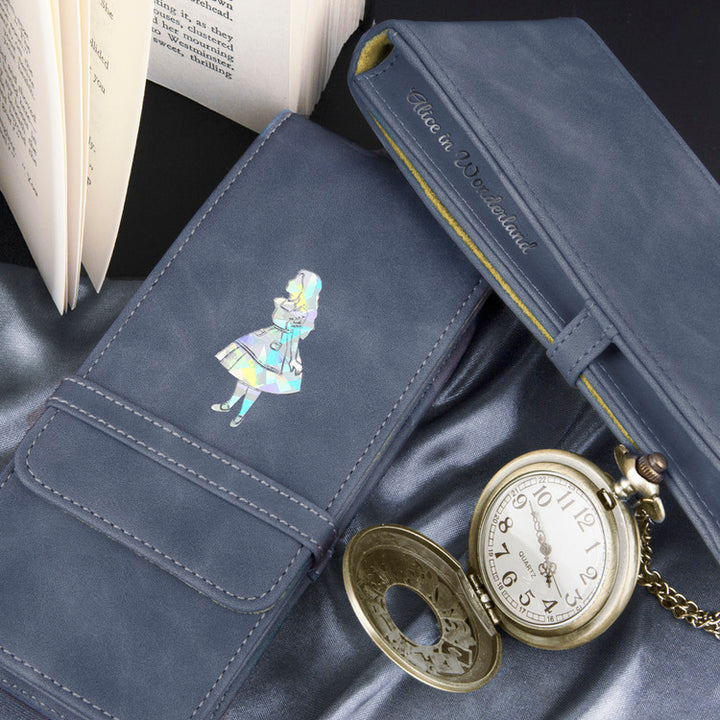 Alice In Wonderland Leather Pen Pouch