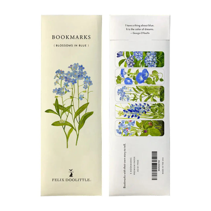 Blossoms in Blue | Illustrated Bookmarks