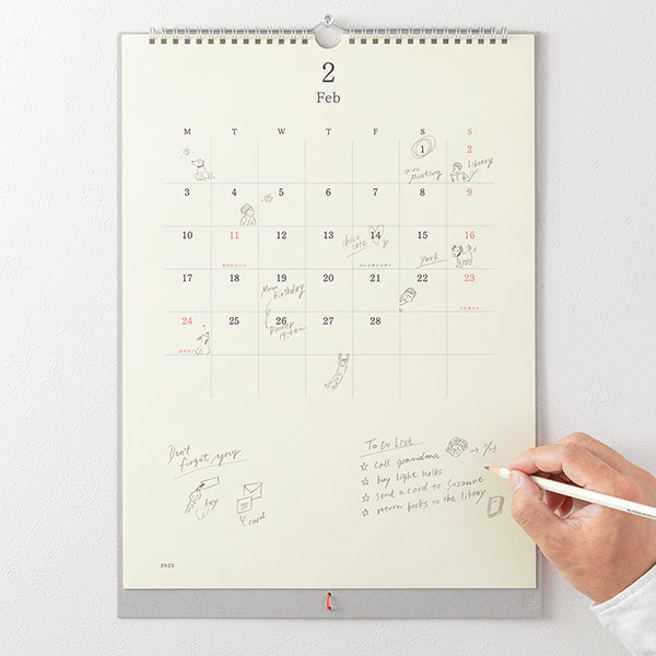 2025 Midori Hanging Calendar with Pencil – The Paper Mouse 2025 Midori Hanging Calendar with Pencil – The Paper Mouse