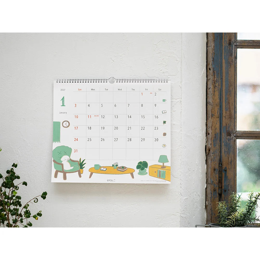 Midori 2027 Wall Calendar | Dog