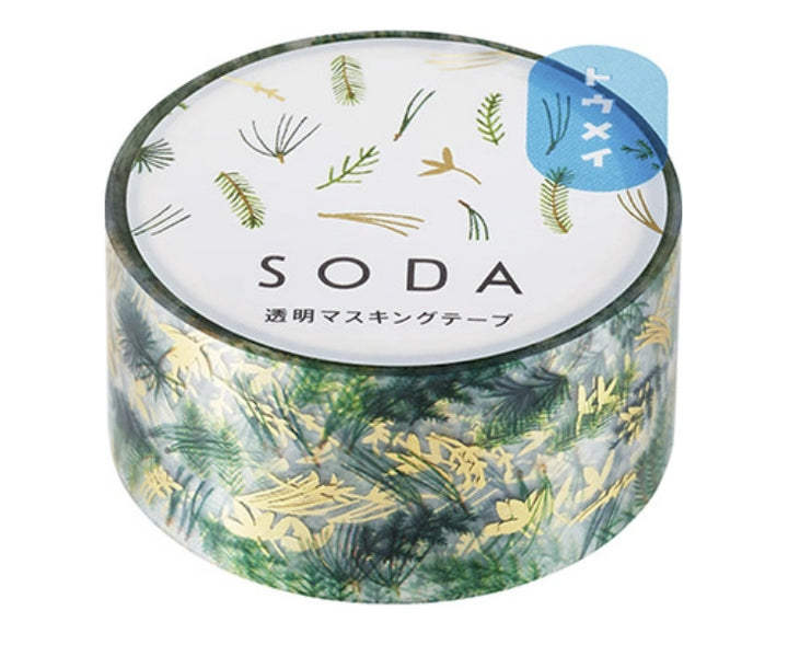 Pine Green SODA Transparent Sticker Tape