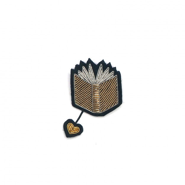 Looking For the Book Hand-Embroidered Pin