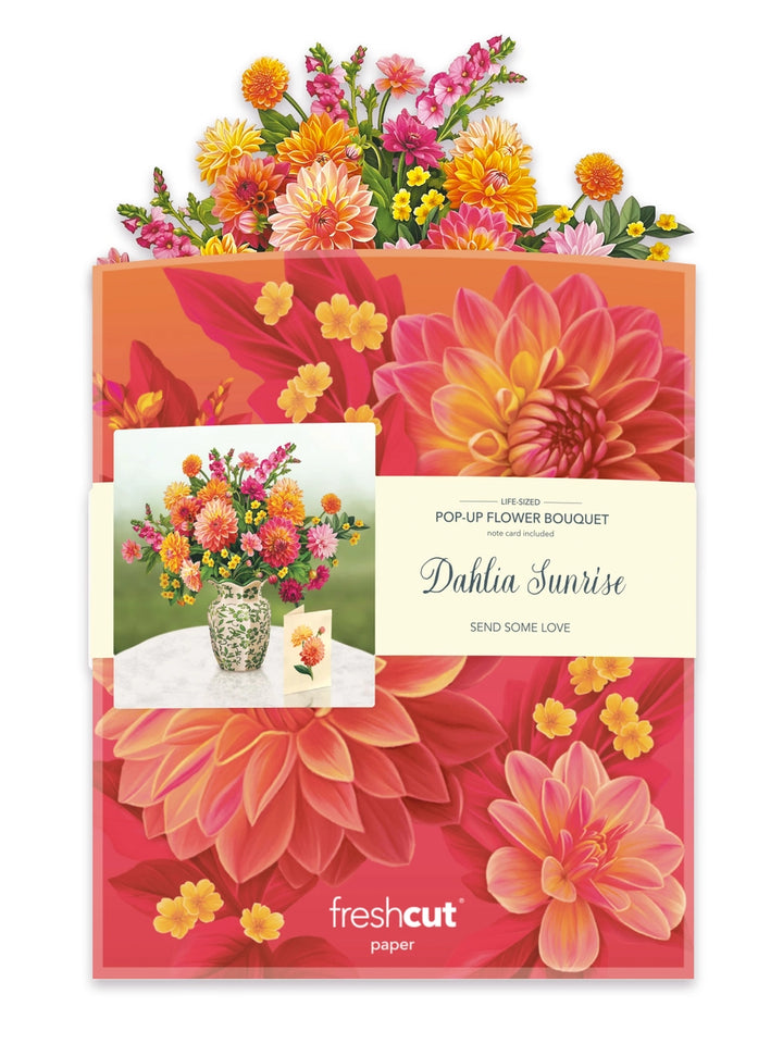 Dahlia Sunrise Large Pop-Up Card