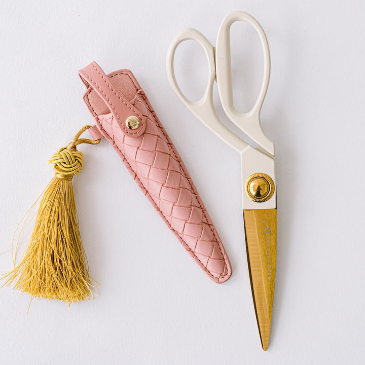 Ivory and Gold Heirloom Scissors | Petunia Pink Case