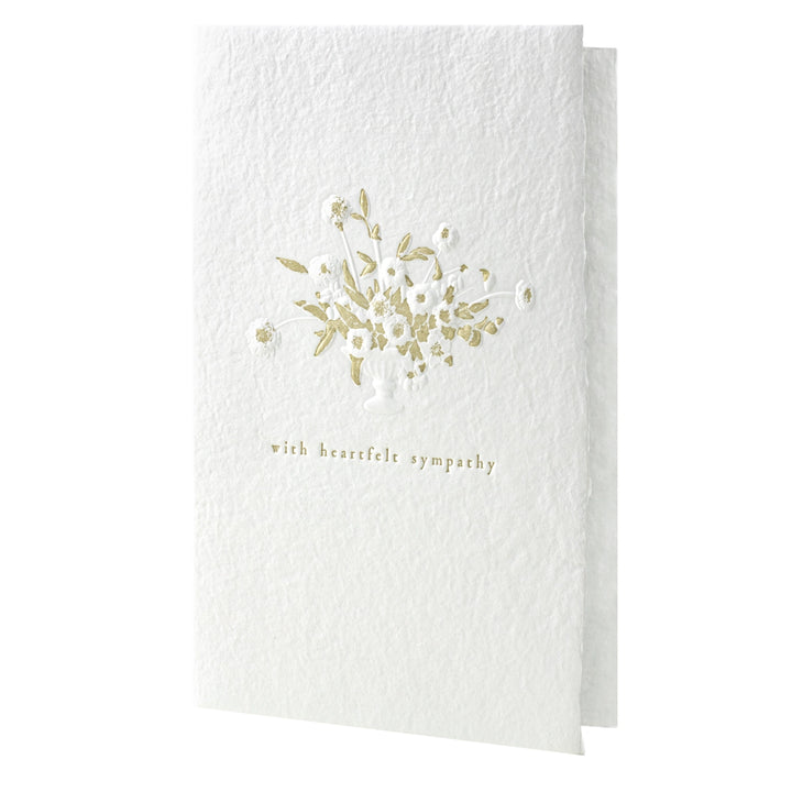 Sympathy Bouquet Sculpture Letterpress Card