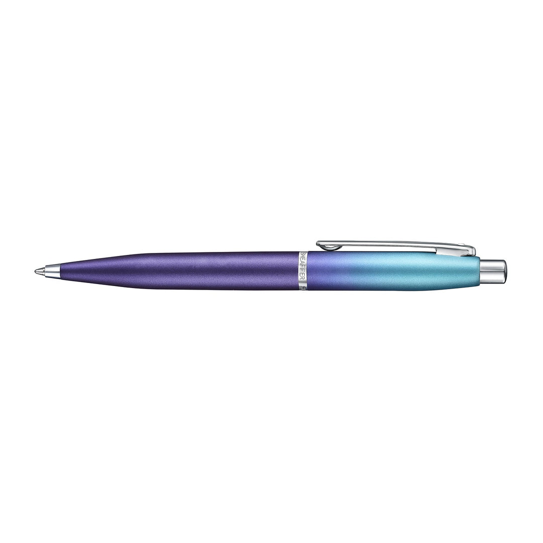 Sheaffer VFM 9430 Pearlised Gradient Ballpoint Pen | Blue and Purple with Chrome-Plated Trim