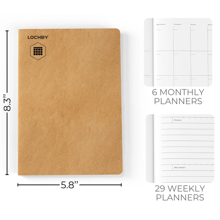 Tomoe River A5 Stitched-Bind Notebook | 6-Month Planner