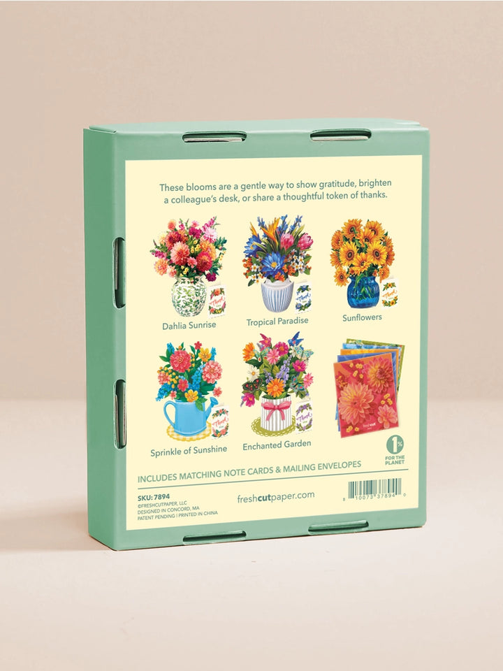 Thank You Bouquet Mini Pop-Up Cards | Assorted 5 Card Set