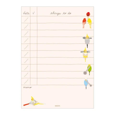 Bird To-Do Memo Pad