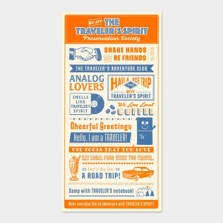 TRAVELER'S notebook Plastic Sheet | Regular Size | 2026 Edition