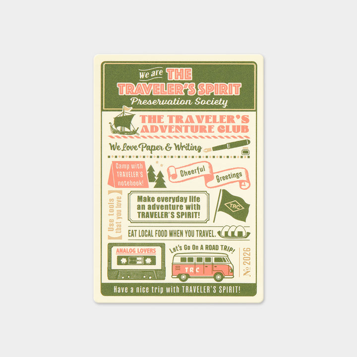 TRAVELER'S notebook Plastic Sheet | Passport Size | 2026 Edition
