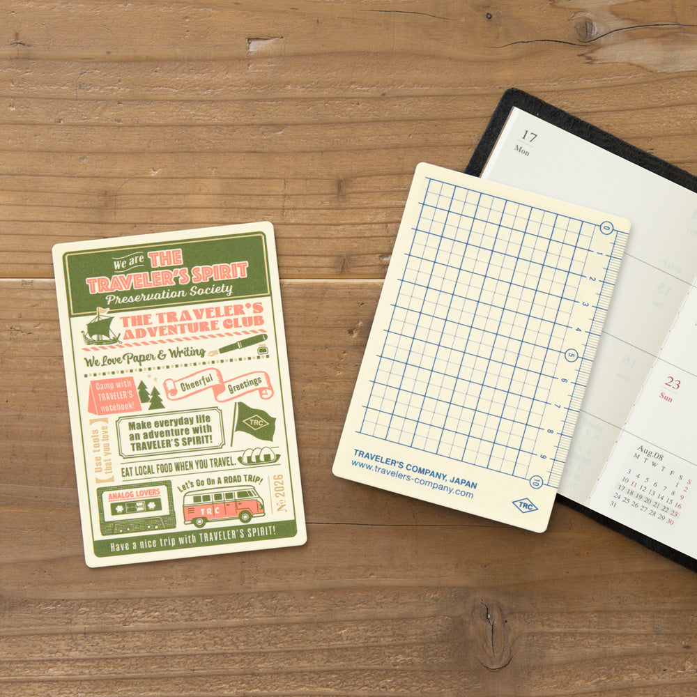 TRAVELER'S notebook Plastic Sheet | Passport Size | 2026 Edition