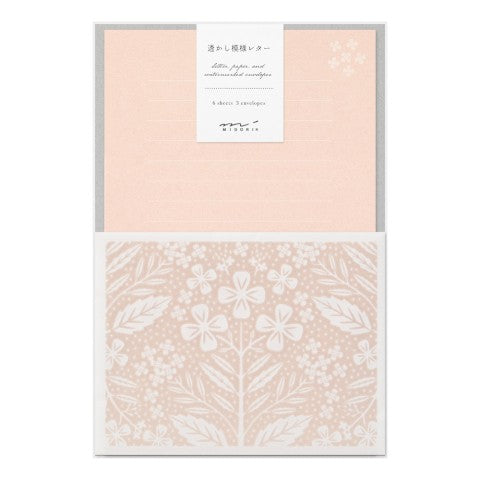 Pink Flower Watermark Letter Set