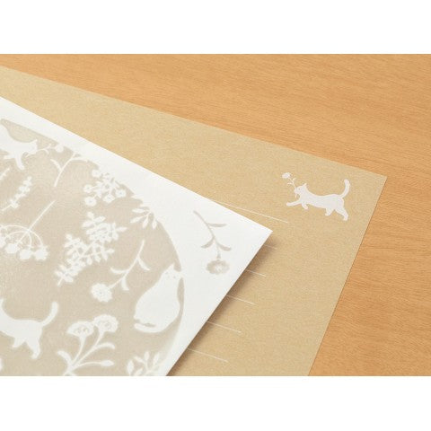 Khaki Cat Watermark Letter Set